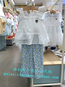 pawinpaw童装，23年秋款女童无袖，碎花两件套套装smd3644q