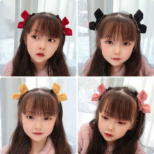 韩版儿童发夹可爱立体兔耳朵蝴蝶结发卡女童宝宝刘海夹侧边夹对夹
