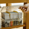 日本进口桌面收纳盒财务办公文具，整理盒名片盒防尘分格透明盒子