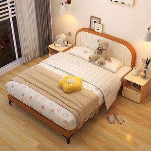 爱果乐儿童床男孩女孩床1.5米卧室，青少年公主床，1.2米单人床实木床