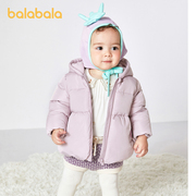 巴拉巴拉女婴童羽绒服冬季保暖时髦甜美裙摆可爱趣味羽绒外套