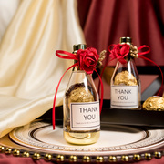 missxiu巴黎之花结婚礼，创意个性喜糖盒，透明香槟瓶塑料酒瓶