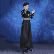 蒙古民族舞蹈演出服装男士成人时尚高端改良蒙古袍生活装正装服饰