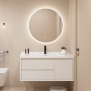 现代简约白色浴室柜卫生间洗脸盆，组合一体陶瓷，洗手池洗漱台面盆柜