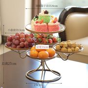 高档欧式水果盘现代客厅家用多层水果篮创意时尚干果点心盘茶几糖
