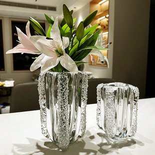 创意水晶玻璃花瓶现代艺术客厅插鲜花水培绿植样板间新居装饰摆件