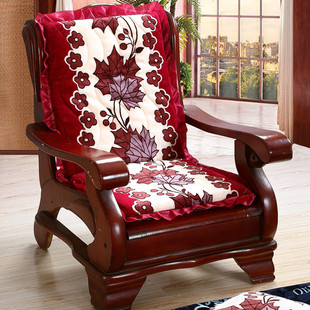 实木沙发垫带靠背木椅子坐垫，靠垫连体一体红木凉椅垫子加厚座垫冬