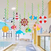 幼儿园装饰品教室走廊环境布置创意空中吊饰儿童房海洋风挂饰材料