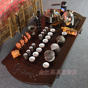 唐盛电茶炉茶盘紫砂茶具，套装黑檀木四合一电热炉，茶盘龙门