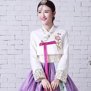 女士韩服高档刺绣花韩国长裙上衣套装朝鲜结婚礼服表演出舞蹈