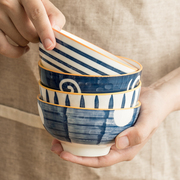 高义夫日式陶瓷碗单个吃饭碗碟套装家用餐具网红创意个性汤碗面碗