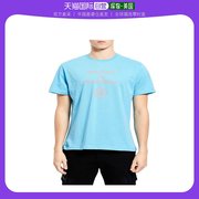 香港直发CHARLIE LUCIANO   男士WHT logo tee粉蓝色棉质T恤 CL00