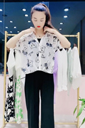 夏季韩范白色雪纺衬衫，女2023百搭时尚两件套宽松防晒短袖上衣潮