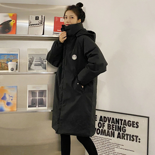 黑色连帽棉服女装秋冬季韩版学生2021设计感加绒加厚棉衣外套