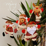 圣诞节装饰用品布艺玩偶雪人麋鹿，公仔圣诞树布置挂件diy挂饰吊饰