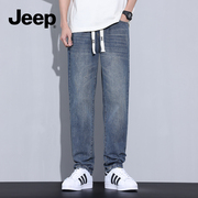 jeep吉普牛仔裤男款直筒，美式休闲宽松长裤，春秋潮流高级感穿搭男装