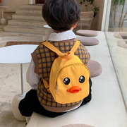 儿童婴幼儿园1-3岁2小书包，宝宝男女孩背包，迷你小鸭子帆布双肩包包