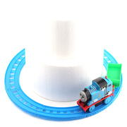 电动托马斯火车蛋糕装饰火车头轨道，带车厢声光儿童生日摆件玩具