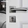 顶固卧室门锁灰色分体锁家用通用型室内卫生间门把手静音锁具曜岩