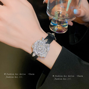 韩国镶钻花朵皮带手链欧美时尚气质手串个性设计感配饰女