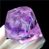 天然紫水晶随形原石打磨紫罗兰彩虹紫黄晶家居客厅办公桌摆件装饰