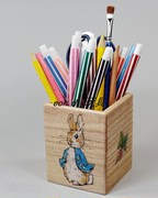 儿童DIY木质白坯方形笔筒 幼儿园雪花彩泥土玩具手工涂鸦绘画材料