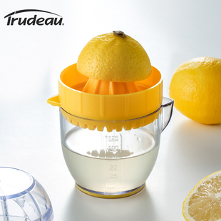 加拿大trudeau手动柠檬榨汁器，榨橙子果汁，杯子旋转榨汁萃取挤压机