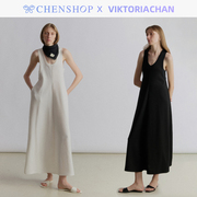 VIKTORIACHAN时尚简约针织吊带连衣裙小众百搭CHENSHOP设计师品牌