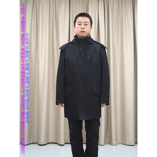 黑色尼克服男可脱卸帽，中长款獭兔皮毛一体，普洛克商务皮草外套