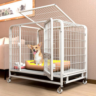 狗笼子中型小型犬室内狗窝，带厕所柯基比熊专用宠物大型狗围栏兔笼