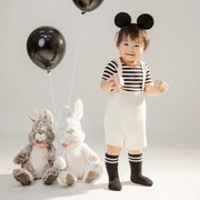1-2岁宝宝摄影服背带裤儿童米奇套装婴儿拍照服装艺术照影楼服饰