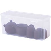 茶具收纳盒防尘可叠加家用客厅茶壶茶叶碗功夫茶杯置物架带盖透明