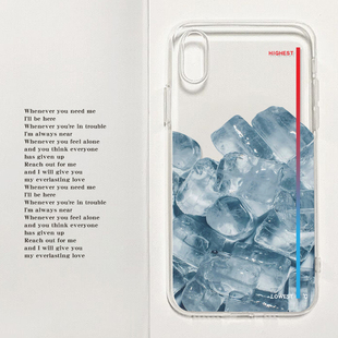 夏日冰块适用于iPhone12mini/14promax/13苹果15小米11华为mate60Pro/nova9冷淡风OPPOReno10荣耀90手机壳软x
