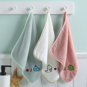 婴儿毛巾超软宝宝洗脸巾儿童小方巾天鹅绒手帕口水巾幼儿园