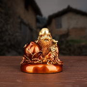 寿星摆件全铜寿桃彩铜摆设，送老人长辈，贺寿生日礼物客厅装饰品