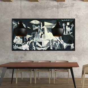格尔尼卡毕加索装饰画现代简约抽象客厅壁画玄关挂画工作室无框画