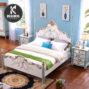 美式地中海床实木床1.8米双人床，主卧欧式婚床女孩现代简约家具