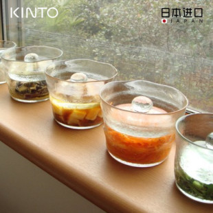 日本进口KINTO重石渍物容器 一夜渍玻璃腌菜罐渍物瓶密封泡菜罐