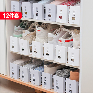 日式双层鞋托家用可调节鞋子置物架宿舍，鞋柜鞋架节省空间收纳神器