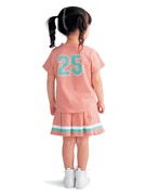 出口日本童装女童纯棉短袖，套装夏季薄款宝宝运动网球球服半袖短裙