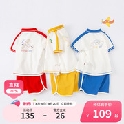 戴维贝拉男童运动套装夏装，童装男孩宝宝衣服儿童运动服两件套