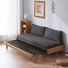 实木抽拉沙发床小户型推拉多功能两用沙发，床单人榻榻米折叠伸缩床