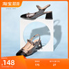 星期六欧美风女士凉鞋2022春季方头高跟一字式扣带SS21114200