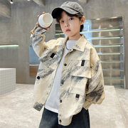 男童外套春秋款2024韩版中大儿童洋气夹克长袖薄款春装上衣潮