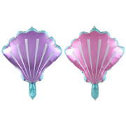 贝壳美人鱼派对海洋主题，生日装饰铝膜迷你气球