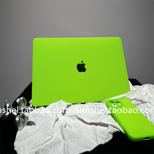 SHELL丨适用于MacBook苹果笔记本Air13保护壳M1Pro14寸荧光绿pro16Max夏日清新个性手机壳15/12寸ins风电脑壳