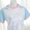 小亚哥 可爱糖果色猫咪短袖 卡通动漫印花短T 夏季少女插肩袖T恤