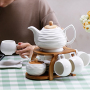 创意陶瓷咖啡杯套装欧式简约下午茶咖啡杯，套具带碟带勺带架组合