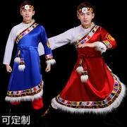 西藏民族舞蹈表演服装少数民族藏族服男藏族舞台演出服饰成人蒙古