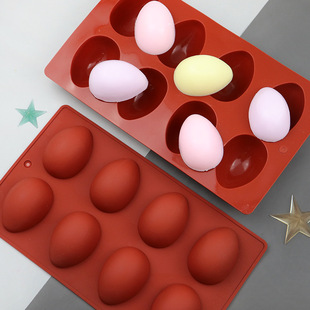 8连半鸡蛋模具彩蛋恐龙蛋奥特曼蛋，果冻慕斯蛋糕硅胶模手工皂磨具